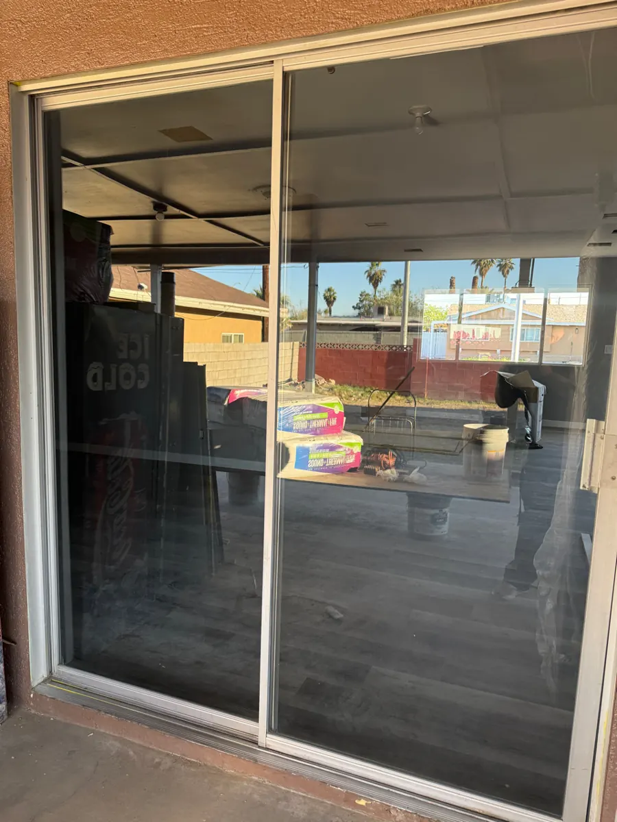 New sliding glass door installed in an East Las Vegas home
