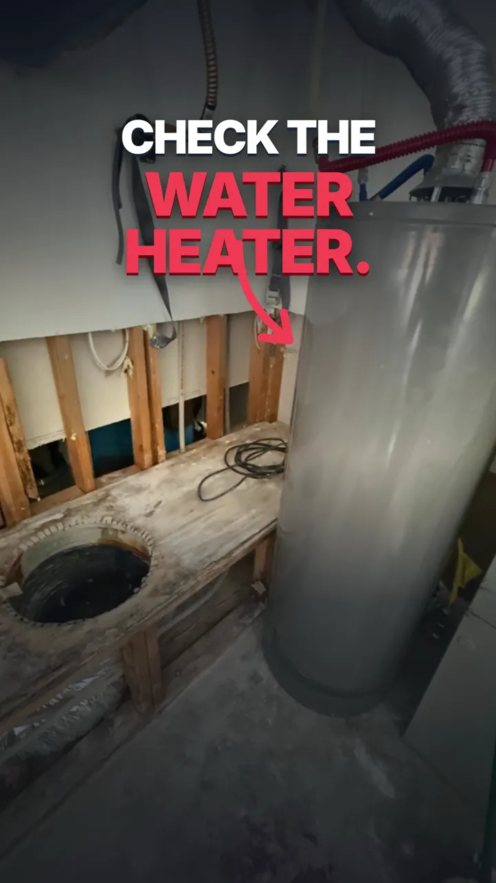 Quality 1st Restoration cleans up water heater leaks in Las Vegas garages.